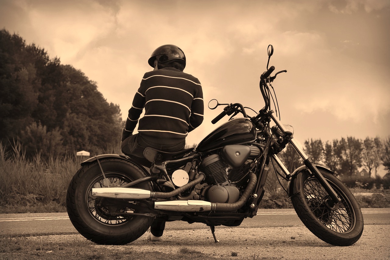 man, motorcycle, transportation